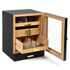 The Luca Humidor Cabinet – Black Ash & Gold.