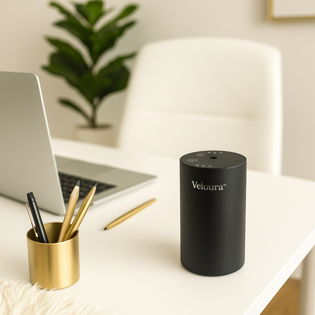 Luxury portable cold-air diffuser, mini rechargeable waterless aroma diffuser for car and travel comfort