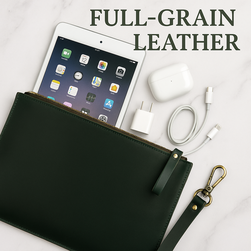 Full-Grain Leather Document Holder.