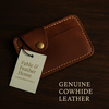 Pembroke Leather Card Sleeve, slim crazy horse leather wallet, handcrafted card holder by Fable & Feather Home