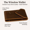 The Winslow Wallet – Compact Crazy Horse Leather Card Case.