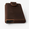 RFID leather card holder in slim minimalist wallet design, The Hawthorne pop-up card case for luxury essentials