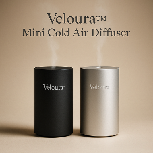 Luxury portable cold-air diffuser, mini rechargeable waterless aroma diffuser for car and travel comfort