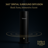 Veloura cold-air diffuser with 360° spatial surround diffusion effect in dark luxury setting by Fable & Feather Home