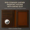 RFID Passport Wallet in luxury leather with AirTag holder, perfect RFID blocking travel case for secure journeys