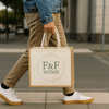 British Market Tote Union Jack edition, eco-friendly reusable jute cotton bag for shopping