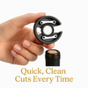 Wine bottle foil cutter included for quick, clean cuts.